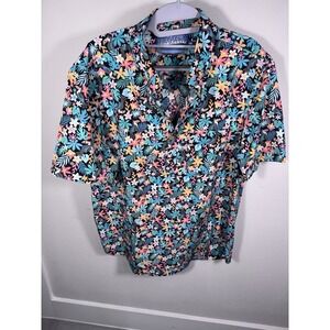 Chubbies Hawaiian Button Down Shirt Men's Large Regular Fit Floral Vacation